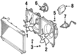 Foto de Aspa del ventilador de enfriamiento del motor Original para Mitsubishi Endeavor Marca Mitsubishi Nmero de Parte MR993006