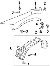 Foto de Protector de Guardafangos Original para Mitsubishi Endeavor 2006 2007 2008 2010 2011 Marca Mitsubishi Nmero de Parte 5370A397