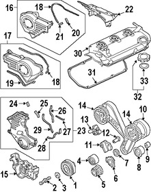 Foto de Tapn de Aceite Original para Mitsubishi Endeavor Mitsubishi Galant Mitsubishi Eclipse Marca Mitsubishi Nmero de Parte MN163838