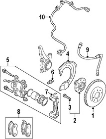 Foto de Cubierta de Polvo de Frenos Original para Mitsubishi Endeavor Mitsubishi Galant Mitsubishi Eclipse Marca Mitsubishi Nmero de Parte MR569679