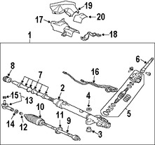 Foto de Buje de Montaje de Pin y Cremallera Original para Mitsubishi Endeavor Marca Mitsubishi Nmero de Parte MR594996