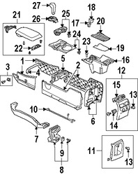 Foto de Consola de Apoyabrazos Original para Mitsubishi Endeavor Marca Mitsubishi Nmero de Parte MR576002XA