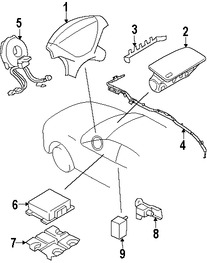 Foto de Mdulo de control del Air Bag Original para Mitsubishi Endeavor 2007 2008 2010 2011 Marca Mitsubishi Nmero de Parte 8635A072