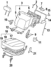 Foto de Respaldo de Asiento Original para Mitsubishi Endeavor 2006 2007 2008 2010 2011 Marca Mitsubishi Nmero de Parte 6902A313YA