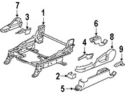 Foto de Cubierta de Riel de Asiento Original para Mitsubishi Endeavor Marca Mitsubishi Nmero de Parte MR562701XA