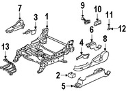 Foto de Manilla de Ajuste de Reclinacion Asiento Trasero Original para Mitsubishi Endeavor Marca Mitsubishi Nmero de Parte MR641862