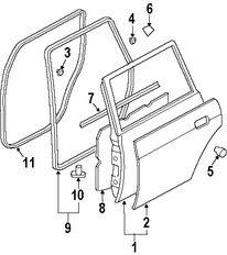 Foto de Panel externo de puerta Original para Mitsubishi Endeavor Marca Mitsubishi Nmero de Parte 5730A675