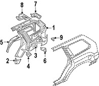 Foto de Soporte de cubierta de parachoques Original para Mitsubishi Endeavor Marca Mitsubishi Nmero de Parte MR981731