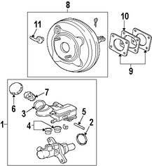 Foto de Vlvula de Control Reforzador de Frenos de Potencia Original para Mitsubishi Lancer Marca Mitsubishi Nmero de Parte MB618176