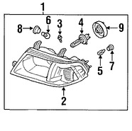 Foto de Bombilla de luz de estacionamiento / cruce Original para Mitsubishi Montero Mitsubishi Lancer Mitsubishi Outlander Mitsubishi Galant Mitsubishi Outlander Sport Marca Mitsubishi Parte #MS820050