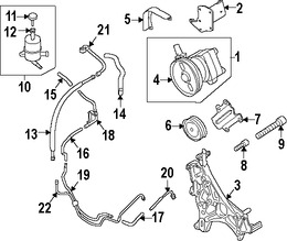 Foto de Linea de Presin Direccin Hidrulica Original para Mitsubishi Montero Sport Marca Mitsubishi Nmero de Parte MR267542