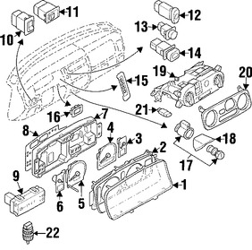 Foto de Interruptor Control de Crucero Original para Mitsubishi Montero Sport Marca Mitsubishi Nmero de Parte MR240255