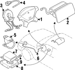 Foto de Mdulo de control del Air Bag Original para Mitsubishi Montero Sport 1997 1998 1999 Marca Mitsubishi Nmero de Parte MR268168