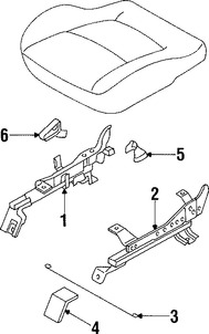 Foto de Cubierta de Riel de Asiento Original para Mitsubishi Montero Sport Marca Mitsubishi Nmero de Parte MR765324