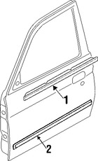 Foto de Protector contra Intemperie Cristal de Puerta Original para Mitsubishi Montero Sport Marca Mitsubishi Nmero de Parte MN182425