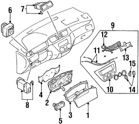 Foto de Interruptor de Luz de Emergencia Original para Mitsubishi Lancer 2006 2007 Marca Mitsubishi Nmero de Parte MN185089