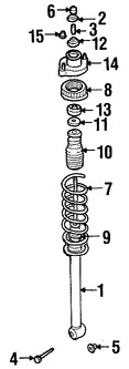 Foto de Buje Puntal De Suspensin Original para Mitsubishi Lancer Mitsubishi Outlander Marca Mitsubishi Nmero de Parte MR554369