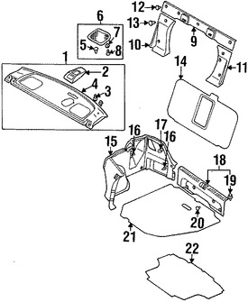 Foto de Panel de maletero Original para Mitsubishi Lancer 2002 2003 2004 2005 2006 2007 Marca Mitsubishi Nmero de Parte MR572500