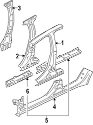 Foto de Refuerzo de Pilar B de Carroceria Original para Mitsubishi Lancer Marca Mitsubishi Nmero de Parte 5312A578