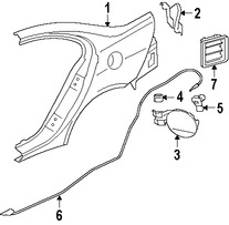 Foto de Cable de Puerta del Tanque de Combustible Original para Mitsubishi Lancer Marca Mitsubishi Nmero de Parte 5943A013