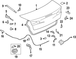 Foto de Tapa del maletero Original para Mitsubishi Lancer Marca Mitsubishi Nmero de Parte 5920A062