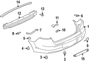 Foto de Soporte de la placa Original para Mitsubishi Lancer Mitsubishi Montero Marca Mitsubishi Nmero de Parte MB325163