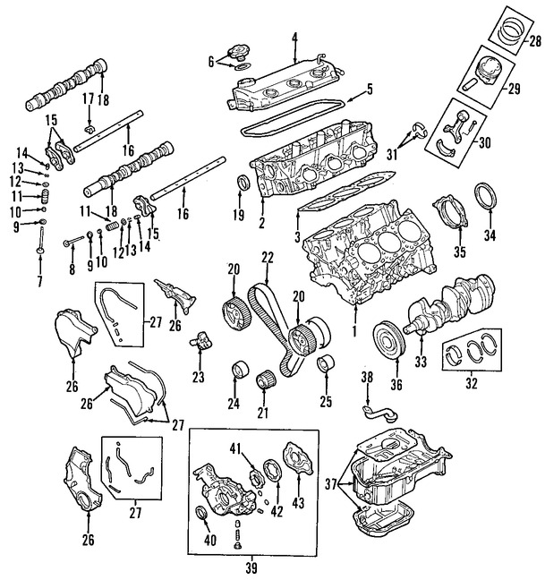 Foto de Juego Completo Empacaduras del Motor Original para Mitsubishi Endeavor Marca Mitsubishi Nmero de Parte MD979281