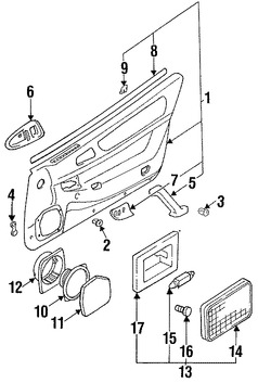 Foto de Altavoz Original para Dodge Stealth Mitsubishi 3000GT Mitsubishi Montero Sport Mitsubishi Diamante Marca Mitsubishi Nmero de Parte MR142013