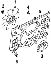 Foto de Aspa del ventilador de enfriamiento del motor Original para Mitsubishi Eclipse Chrysler Sebring Dodge Stratus Marca Mitsubishi Nmero de Parte MR373110