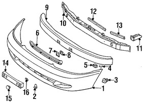 Foto de Enganche de cubierta de parachoques Original para Dodge Eagle Mitsubishi Plymouth Chrysler Marca Mitsubishi Nmero de Parte MB271999