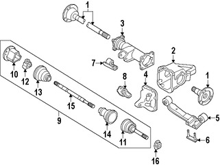 Foto de Eje propulsor Homocintica Original para Nissan Pathfinder 1993 1994 1995 Nissan  1993 1994 Nissan Pickup 1995 Marca NISSAN Nmero de Parte 3920488G51