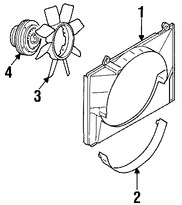 Foto de Cubierta de ventilador de enfriamiento del motor Original para Nissan Pathfinder Infiniti QX4 Marca NISSAN Nmero de Parte 214774W000