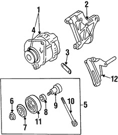 Foto de Alternador Original para Nissan Pathfinder 2001 2002 Infiniti QX4 2001 2002 Marca NISSAN Remanufacturado Nmero de Parte 2310M3W400RW