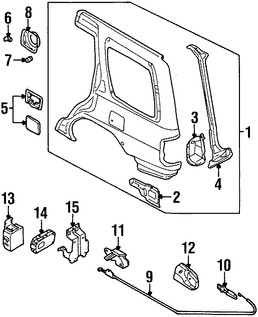 Foto de Espaciador de Parachoque Original para Nissan Pathfinder 1999 2000 2001 2002 2003 2004 Marca NISSAN Nmero de Parte 852262W100