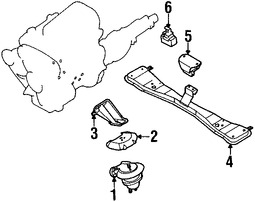 Foto de Soporte de Montura del motor Original para Infiniti QX4 2001 Nissan Pathfinder 2000 2001 Marca NISSAN Nmero de Parte 112324W000