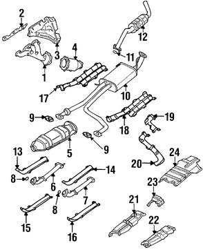 Foto de Empacadura de Mltiple de Escape Original para Nissan Infiniti Marca NISSAN Nmero de Parte 140364W015