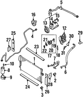 Foto de Ensamble de Manguera de Aire Acondicionado Original para Nissan Frontier Nissan Xterra Marca NISSAN Nmero de Parte 924907B411