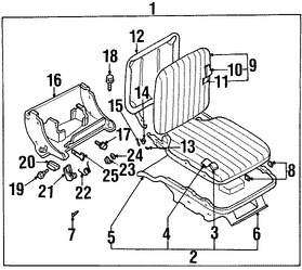 Foto de Bastidor de Asiento Original para Nissan Frontier 1999 2000 2001 2002 1998 Marca NISSAN Nmero de Parte 883518B600