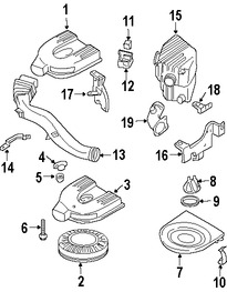 Foto de Respiradero del Crter del Cigueal Original para Nissan Xterra 2000 2001 2002 2003 2004 Marca NISSAN Nmero de Parte 16565W8800