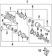 Foto de Eje propulsor Homocintica Original para Nissan Murano 2009 2010 2011 2012 2013 2014 Marca NISSAN Nmero de Parte 392041AA0B