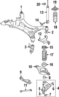 Foto de Buje del Muon de Suspensin Original para Nissan Murano Nissan Quest Infiniti Marca NISSAN Nmero de Parte 551521AA0A