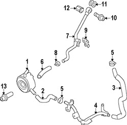 Foto de Tubo Enfriamiento de Aceite del Motor Original para Nissan Murano 2011 2012 2013 2014 Nissan Quest 2011 2012 Marca NISSAN Nmero de Parte 21306JP01C