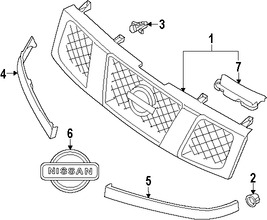 Foto de Molde de rejilla Original para Nissan Titan Nissan Armada Nissan  Infiniti QX56 Marca NISSAN Nmero de Parte 622357S300