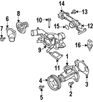 Foto de Polea de la bomba de agua del motor Original para Nissan Infiniti Marca NISSAN Nmero de Parte 210517S00A