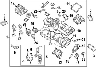 Foto de Conjunto del recipiente y el nucleo del evaporador Original para Nissan Titan Nissan Armada Nissan Marca NISSAN Nmero de Parte 27280ZV00A