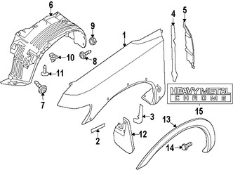 Foto de Guardafango Original para Nissan Titan Marca NISSAN Nmero de Parte F3100ZR0EA