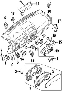 Foto de Interruptor Caja de Transferencia Original para Nissan Titan 2007 2008 Marca NISSAN Nmero de Parte 25535ZJ40A