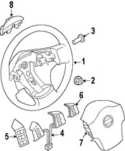 Foto de Interruptor Control de Crucero Original para Nissan Armada Nissan Titan Marca NISSAN Nmero de Parte 25550ZQ18B