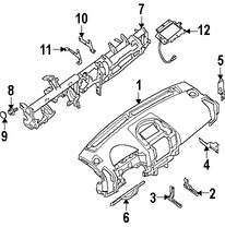 Foto de Cubierta de Panel de Instrumentos Original para Infiniti QX56 Nissan Armada Nissan Titan Marca NISSAN Nmero de Parte 689309FD0B