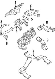 Foto de Ducto de Aire del Panel de Instrumentos Original para Nissan Armada Nissan Titan Infiniti QX56 Marca NISSAN Nmero de Parte 278719FD0A